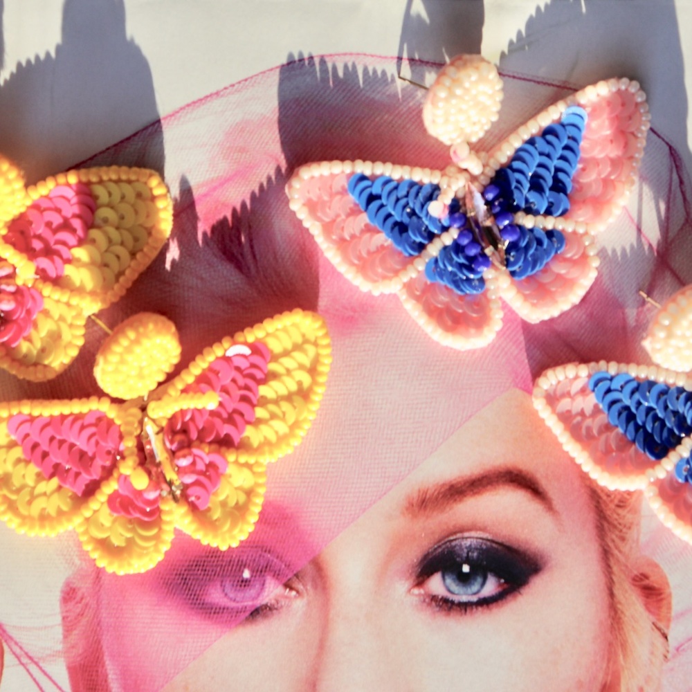 Sequin Butterfly Earrings